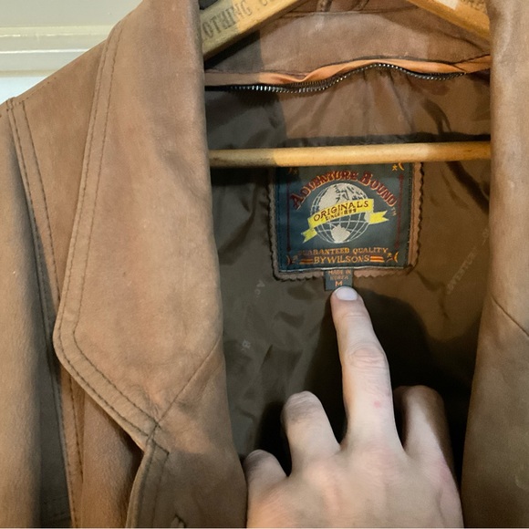 Wilson Brown Leather Jacket with Oversized Blazer Style - Picture 4 of 5